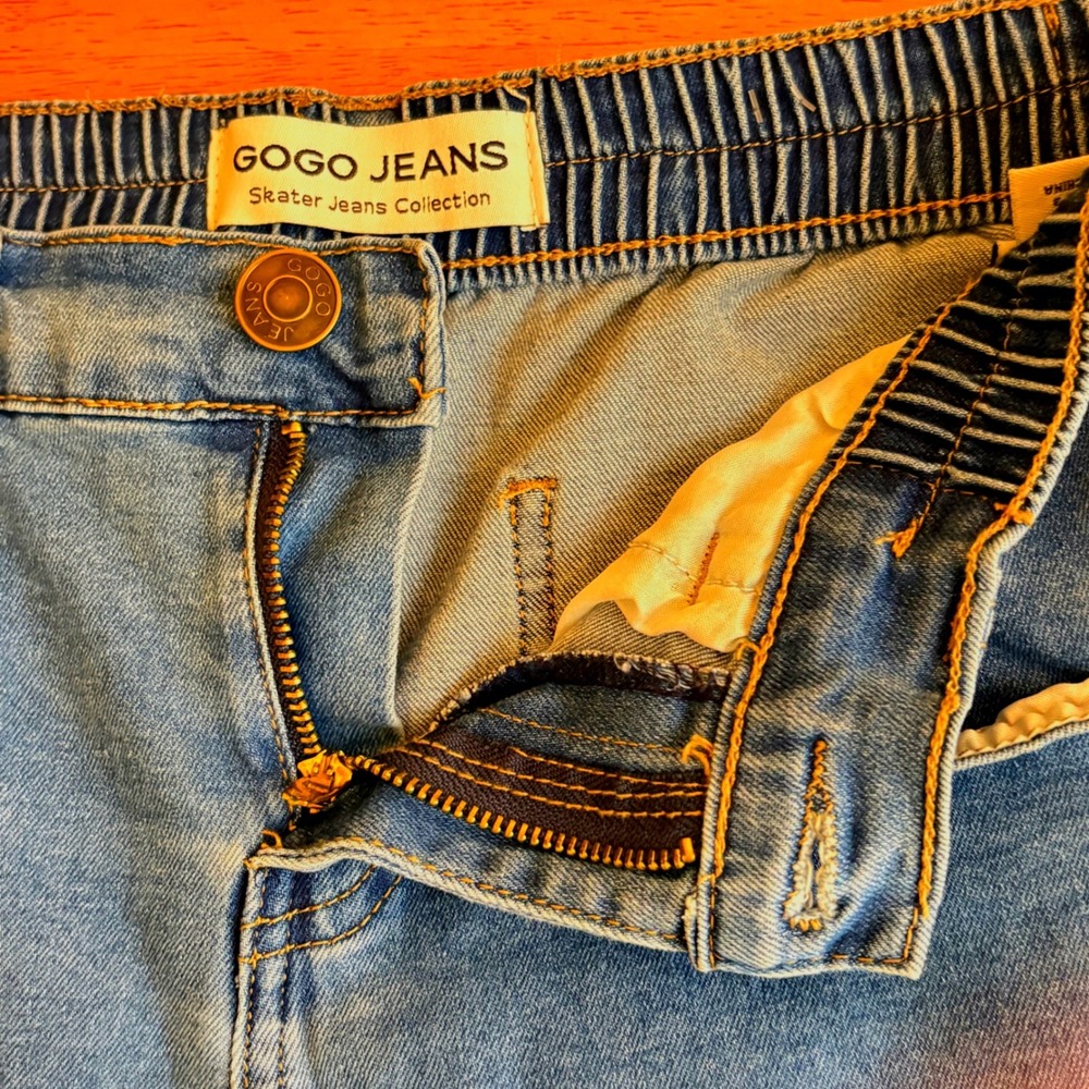 Gogo Jeans Womens Blue Jeans Size 9/29 Light Wash Wide Leg High Rise‎ Skater - Picture 3 of 10